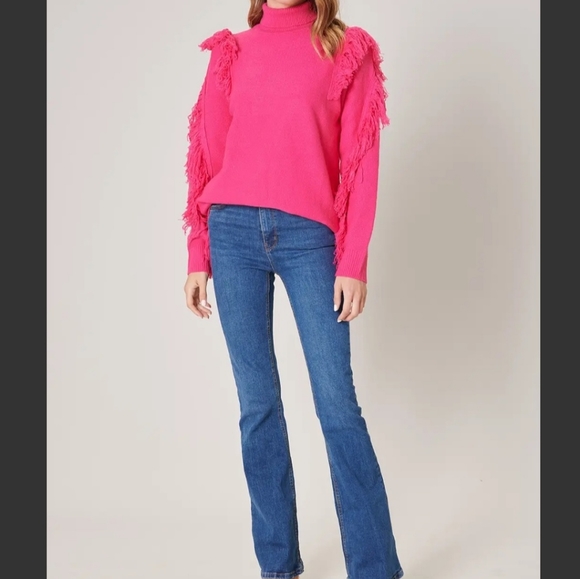 #172 SOLD OUT🛑M MY FAVORITE TURTLENECK FRINGE SWEATER - Picture 3 of 7